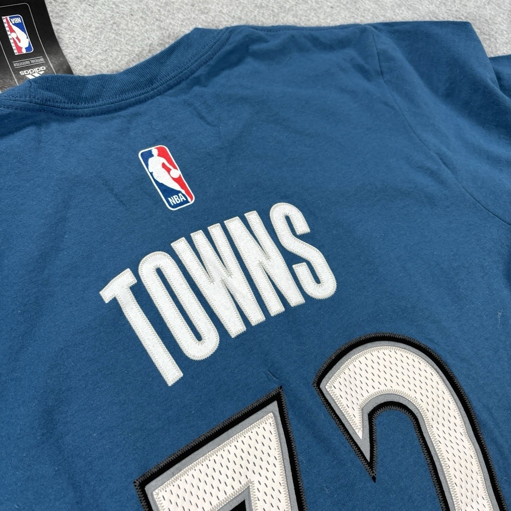 Minnesota Timberwolves Karl-Anthony Towns #32 Adidas Go-To Tee Shirt Small - Picture 4 of 9
